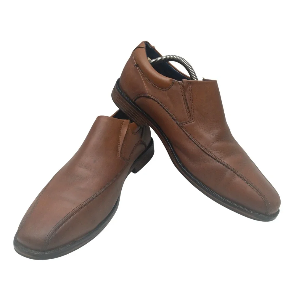 Dockers Men's Slip On Loafers Dress Shoes, Brown Leather, Size: 10.5‎